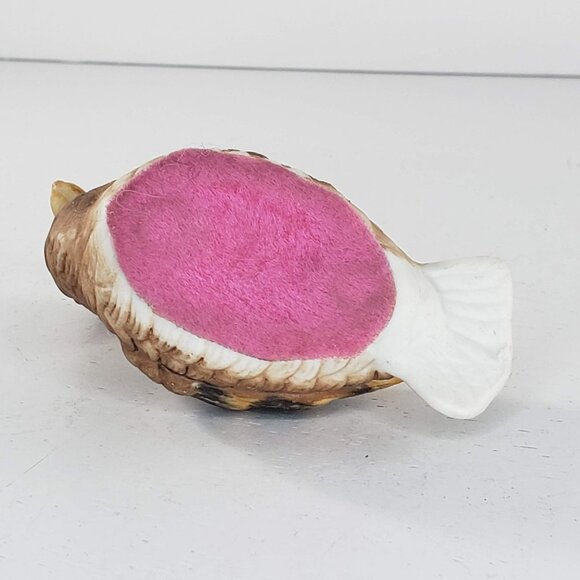 Vintage Duck Ceramic Figurine With Felt Base Brown Mallard Cottage Core - Picture 6 of 8